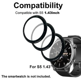 smaate Compatible with TOZO S5 1.43”, 3D Screen Protectors, 3 Pieces, Full Coverage, Anti-shatter