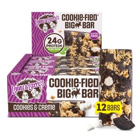 Lenny & Larry's Cookie-fied BIG BAR – Cookies and Creme Vegan Protein Bars 12x90g – Healthy Snacks, 24g Plant Protein & 10g Prebiotic Fiber – Gluten free Power Bar, Keto Friendly & Vegan
