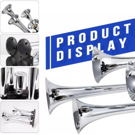 Horn FARBIN horn 178DB 4 horn 12V/24V truck car horn with electric solenoid