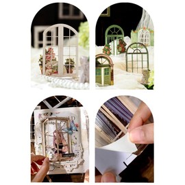 Obujopal 60 Pcs Window Frame Scrapbook Stickers for Junk Journal Card Making Collage Photo Album Handmade DIY Paper Craft Decoration, Hollow Cutout, 60 Patterns