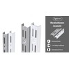 PRIOstahl 2 x wall rails for shelf brackets, 2-row, 1500