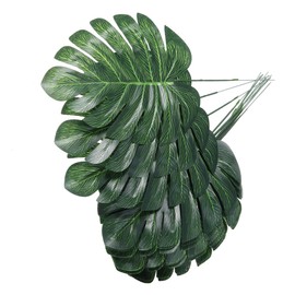 Kit De 40 Plantas Artificiales De Hojas De Monstera Realistas Tamaño Pequeño para Decoración Y Arreglos En El Hogar Y La Oficina                      