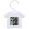 dretec O-279WT Digital Thermometer Hygrometer with Hook (White)