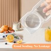 30Pcs Double Compartment Condiment Containers with Lids, Clear Plastic Condiment