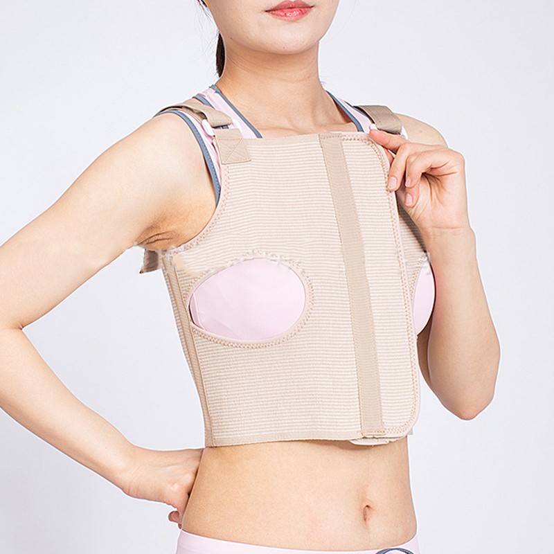 Chest Support Brace Widen Fixation Adhesive Adjustable Shoulder Strap Breathable