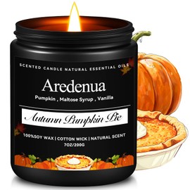 Pumpkin Pie Candle | Fall Pumpkin Candles - Autumn Scented Candle for Falls, 7oz Soy Candles for Home Scented with 50hr Burn Time, Holiday Thanksgiving Fall Gifts for Women Men