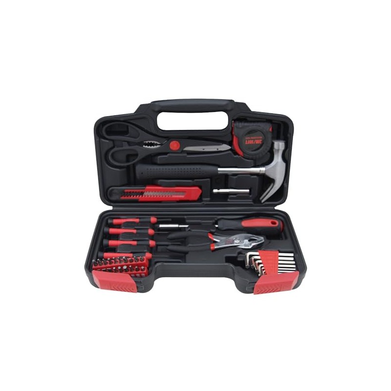 Hantinstom 39-Piece Household Tools Kit Essential Home Repair Set with