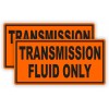 Unbranded/Generic pair 2.5"x5" TRANSMISSION FLUID ONLY Vinyl Stickers Decals Automatic