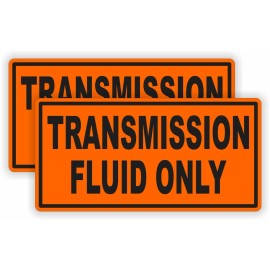 Unbranded/Generic pair 2.5"x5" TRANSMISSION FLUID ONLY Vinyl Stickers Decals Automatic Manual Oil