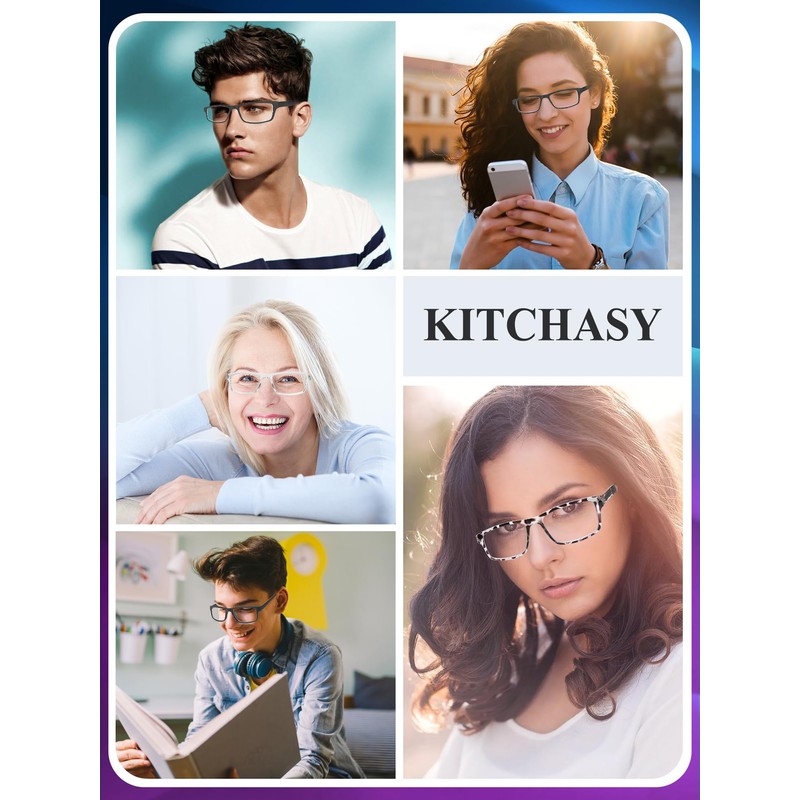 Kitchasy 2 Pack Reading Glasses,Quality Blue Light Blocking Reading Glasses,Filter