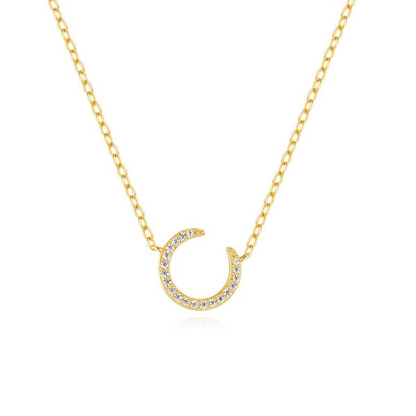 KUNASSHIR 14K Gold Plated Chain Necklace Sterling Silver Necklace with