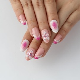 XZMeiLun SM 3D Press On Nails (JS-SM-56250619, 24Pcs (Pack of 1))