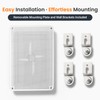 QILIPSU Outdoor WiFi Enclosure, 14.6"x10.6"x5.9" Waterproof Electrical Junction Box IP67