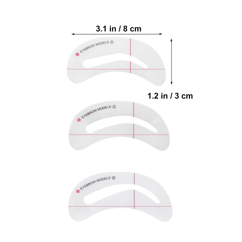 minkissy 6pcs Mold Kit Eyebrow Template Eyebrow Stencil Kit Eyebrow