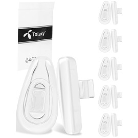 Tolaxy 5 Pairs Upgraded Black Replacement Nose Pieces for Maui Jim Baby Beach/Kahuna/Kawika/Wiki Wiki, for Oakley WireTap/Whisker/Crosshair 1.0/2.0 Sunglasses, Anti-Slip, Push-in Nose Pads