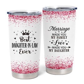 NVFCC Daughter In Law Gifts, Daughter In Law Wedding Gift, Birthday Gifts for Daughter in Law, Future Daughter in Law Gifts from Mother in Law, Best Daughter in Law Gifts 20oz Coffee Tumbler