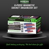 Magnetic Socket Organizer Set, 6PCS Magnetic Socket Holder, 1/4", 3/8",