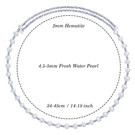 TIYO Pearl Open Choker Necklaces for Women,White Pearl Beaded Cuff Choker Necklace,Small Bead Fashion Jewelry,Womens Real Dainty Adjustable Necklace,Simple Pearl Collar Choker Gifts (white)