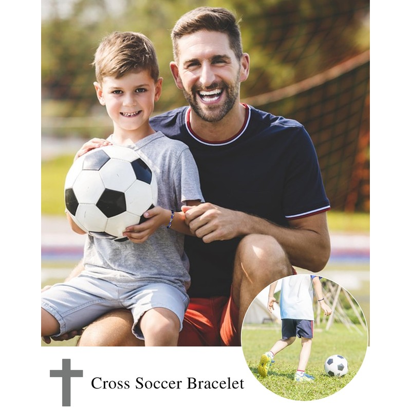 GBTBYS Soccer Gifts, Soccer Cross Bracelets Accessories Stuff for Son
