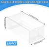 120 PCS 1/64 Display Case for Model Car,Clear Display Case,Storage