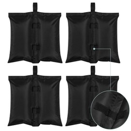 WOLTU Gazebo Weights Set of 4 Sandbags for Filling Weight Bags Weight Bags for Pop-Up Tent Party Tent Parasol Maximum Load 7 kg Black PVL0010sz