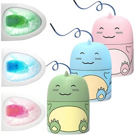3pcs Cute Dinosaur-Shaped Toilet Bowl Cleaner Bottle, Bathroom Toilet Tank Cleaner with Ocean, Jasmine, and Peach Scent, Can be used for 9 months:_Blue