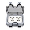 IP66 Double Socket with USB Ports Electric Waterproof Wall Socket