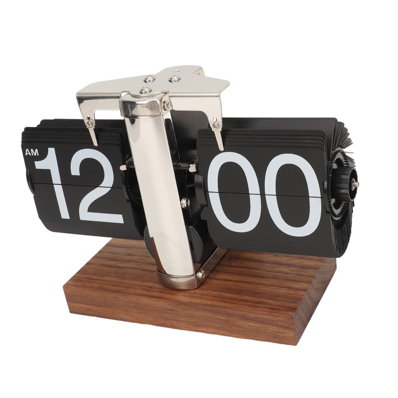 Digital Flip Down Clock Retro Automatic Turning Battery Operated Mechanical