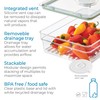 iDesign Large Fridge Produce Bin with Removable Drainage Tray and
