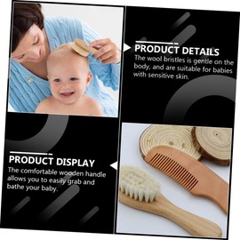 Minkissy 3 Sets Baby Bath Brush Set Hair Care Comb for Newborn Shower Essentials