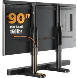 Perlegear Universal TV Stand Legs for Most 37–86 90 Inch TVs up to 150 lbs, Height Adjustable TV Legs Replacement Suitable for Soundbar, Table Top Stand Base Max VESA 800 x 500mm, PGTVS20