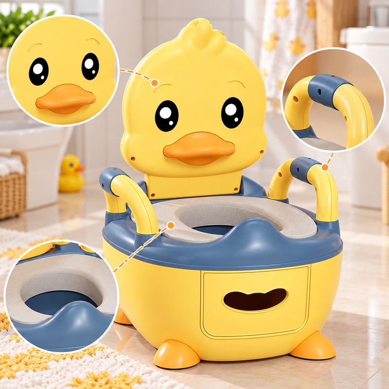 Kids Toilet Training Seat for Potty Training – Cushioned Seat