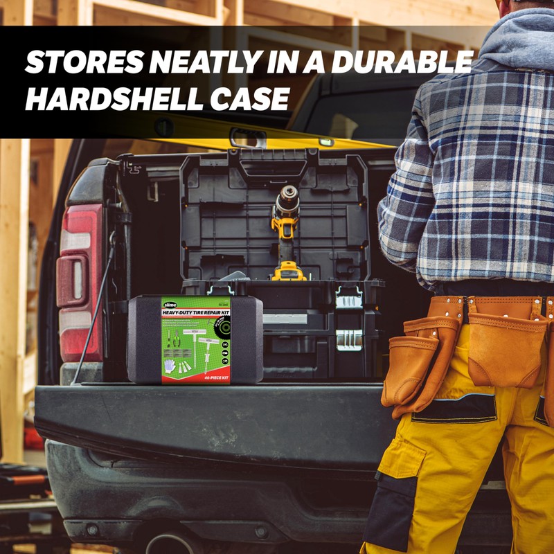 Slime 20503 Flat Tire Repair Reamer Plugger Kit, Heavy Duty,