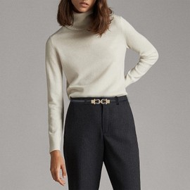 maikun Women's Suit, Business, Leather Belt, Business Belt, Women's Belt, Skirt Belt, Stylish, Leather, Thin, Casual, Stepless Size, Adjustable, Birthday, Gift, Women's Popular, Type 1-Black