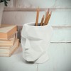 balvi The Head Pen Container White Shape of a Geometric