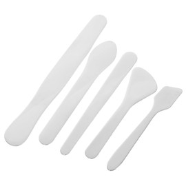 SAFIGLE 5pcs Cosmetic Spatula: Stainless Steel Makeup Applicator For Eye Cream Lotion - Makeup Tool For Travel And Daily Use