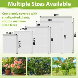 2PCS Large Fruit Tree Netting with Drawstring and Zipper, 8 * 8FT Garden Netting for Garden Protection, Insect Bird Netting for Fruit Trees, Protection from Anti Birds, Bugs,Cicadas, Insects