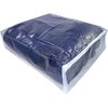 Clear Vinyl Zippered Blanket Storage Bags 15x18x5 Inch set of