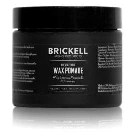 Brickell Men's Products Pomada De Cera De Sujeción Flexible