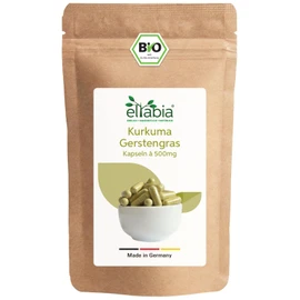 Organic Turmeric Barley Grass Capsules Pack of 1000 | High Dose 3000 mg Daily Dose | Premium Curcumin from India and German Barley Grass Powder | 100% Pure without Additives