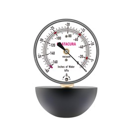 GOATACURA 0-160 Inches of Water Vacuum Cleaner Suction Gauge, 2-1/2" Dial Size, Water Lift Test Gauge, with High Accuracy, for Measuring Vacuum Cleaner Suction Power