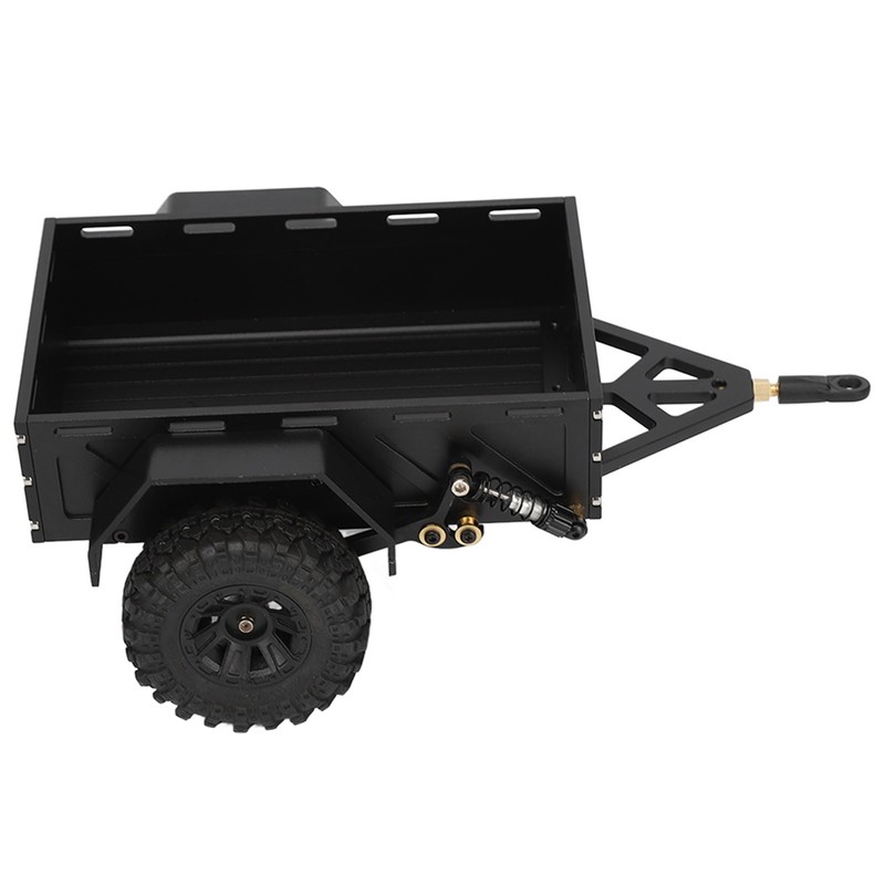 RC Car Hitch Trailer Aluminum Alloy Antislip Rubber Tire Rustproof