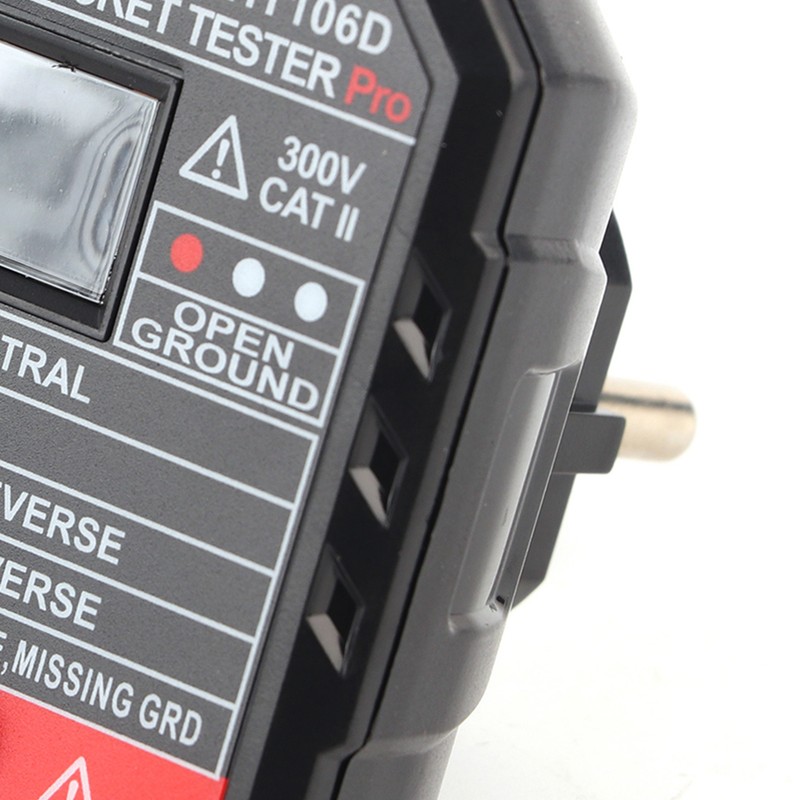 Electric Socket Tester Digital Display Fault Checker Detector Wall Plug