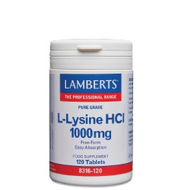 Lamberts L-Lysine HCL 1000mg, 120 Tabs