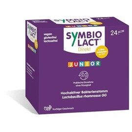 SymbioLact Direkt Junior - Milchsäurebakterien zur Direkteinnahme - 5 Mrd. Bakterien pro Stick - laktosefrei, glutenfrei, vegan - mit Fruchtgeschmack - 24 Sticks