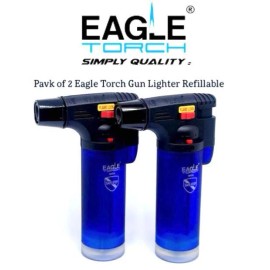 Eagle Torch Gun Lighter WindProof Refillable Lighter (Blue){2}{3}{4 - 3-Count Lighter