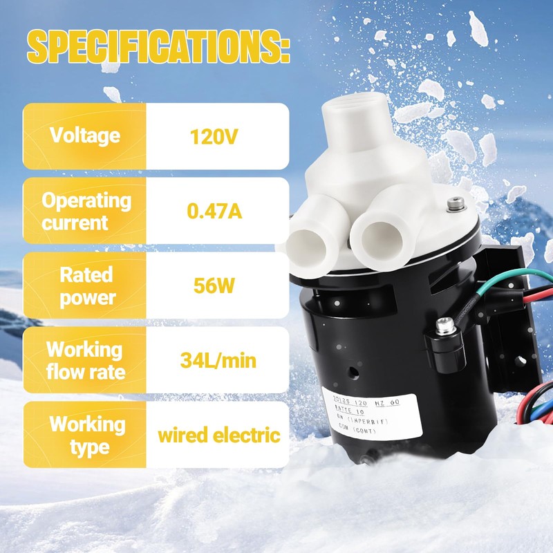 Ice Machine Water Pump Motor Assembly Replacement for Hoshizaki Water