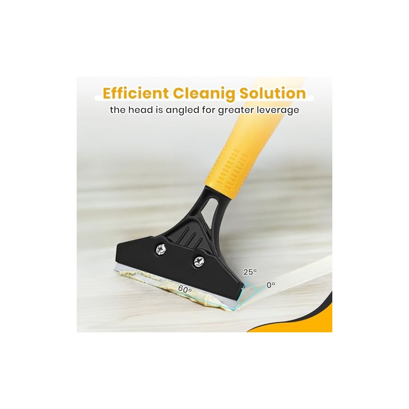 Heavy Duty Floor Scraper with 44.5” long handle, 4” Scraper