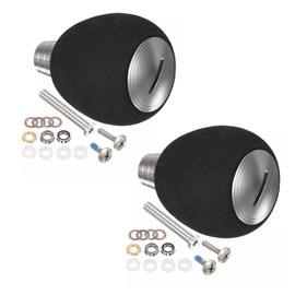 UCCKEYI Fishing Reel Handle EVA Knob Fishing Reel Power Handle Grip Knob (2 Set,Silver)