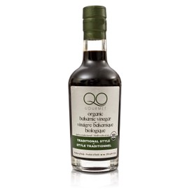 QO Organic Thick Aged Balsamic Vinegar of Modena | 4% Acidity | Gourmet Traditional Style | Dense Premium Italian Vinegar | Aceto Balsamico di Modena | Crafted and Bottled in Modena, Italy | 8.5 fl.oz